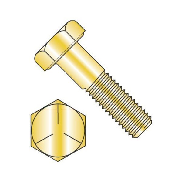 Newport Fasteners Grade 5, 1/4"-20 Hex Head Cap Screw, Cadmium Yellow Steel, 4 in L, 650 PK 967641